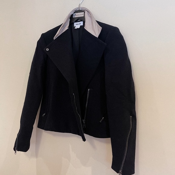 Helmut lang performa fitted leather trim blazer Sz S/P - Picture 7 of 11